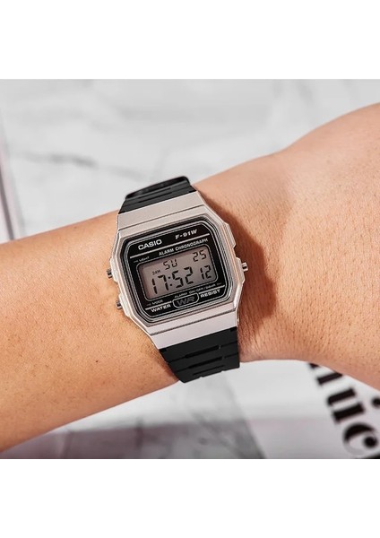 F91WM7A Casio Izle Erkekler Üst Lüks Set Askeri LED Relogio Dijital Saat Spor Su Geçirmez Kuvars Erkek Saati Nötr Saatler F91W Serisi (Yurt Dışından)