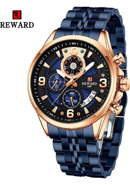 Gül Siyah Ödül Vıp Tasarım Kuvars Saatler Erkekler Için Su Geçirmez Spor Kol Saati Paslanmaz Çelik Chronograph Aydınlık Bilek Saatler Erkek Için (Yurt Dışından) fiyatları