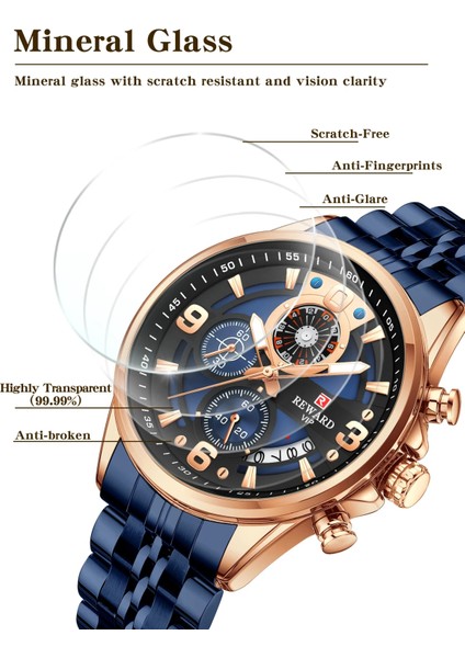 Gül Siyah Ödül Vıp Tasarım Kuvars Saatler Erkekler Için Su Geçirmez Spor Kol Saati Paslanmaz Çelik Chronograph Aydınlık Bilek Saatler Erkek Için (Yurt Dışından) modelleri