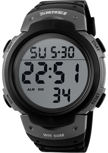 Titanyum Skmeı Erkekler Spor Saatler Chronos Geri Sayım Erkek Saati Su Geçirmez LED Dijital Saat Adam Elektronik Saat Relogio Masculino 1068 (Yurt Dışından)