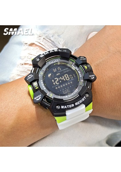Siyah Kırmızı Smael Elektronik Dijital Saat Erkekler Için Moda Askeri Spor Kol Saati 5bar Su Geçirmez LED Ekran Otomatik Tarih ile Saatler 8050 (Yurt Dışından) fırsatları