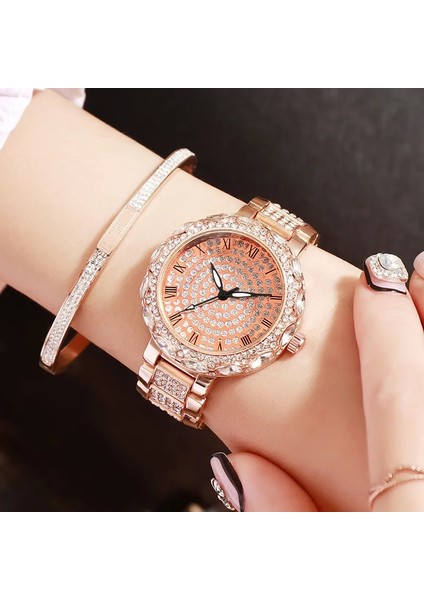 Altın Izle Kuvars Kadın Saatler Bayanlar Yıldızlı Gökyüzü Su Geçirmez Çelik Kadın Bilezik Saatler Kadın Saat Relogio Feminino Montre Femme (Yurt Dışından) fiyatları