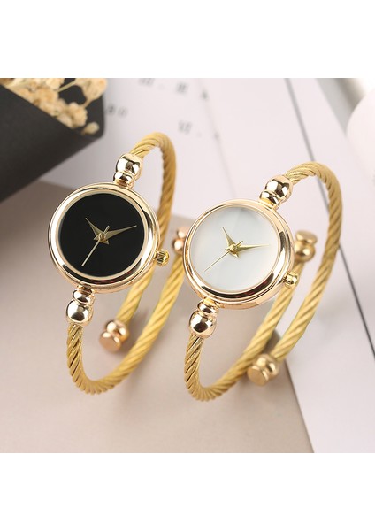 Siyah Chronos Minimalist Kadın Saatler Altın Paslanmaz Çelik Bilezik Izle Ince Avrupa Tarzı Bayanlar Kuvars Kol Saati (Yurt Dışından) fiyatları