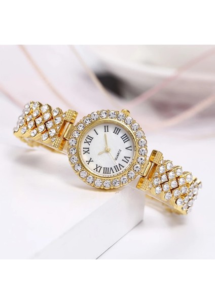 Pembe Lüks Reloj Mujer Kadın Izle Basit Elmas Bilezik Izle Roma Edebi Zarif Desen Kadınlar Için Izle Relogio Feminino (Yurt Dışından) fırsatları
