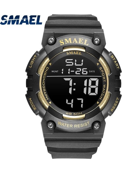 Armygreen Smael Erkek Spor Saati Altın Kol Saatleri 50M Su Geçirmez LED Arka Işık Saat Alarmı Spor Bilezik 1539 Dijital Saatler (Yurt Dışından) modelleri