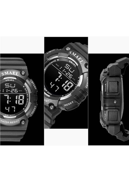 Armygreen Smael Erkek Spor Saati Altın Kol Saatleri 50M Su Geçirmez LED Arka Işık Saat Alarmı Spor Bilezik 1539 Dijital Saatler (Yurt Dışından) fırsatları