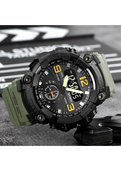 Armygreen Box Skmeı 2023 Yeni Spor Saatler Erkekler Için Su Geçirmez Günlük Erkek Kuvars Izle Üst Marka Lüks Askeri LED Elektronik Bilek Saatleri (Yurt Dışından) modelleri