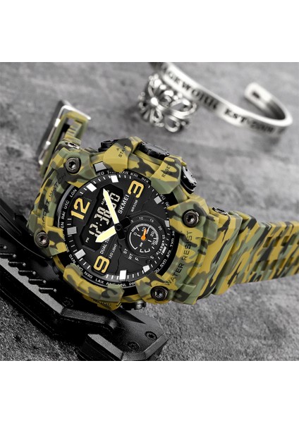 Armygreen Box Skmeı 2023 Yeni Spor Saatler Erkekler Için Su Geçirmez Günlük Erkek Kuvars Izle Üst Marka Lüks Askeri LED Elektronik Bilek Saatleri (Yurt Dışından) indirimleri