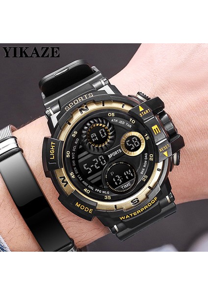 1-Siyah Mavi Yıkaze Siyah Erkekler Için Dijital Saat Spor Saatler Su Geçirmez Açık Kronograf El Saati G Piyade Şok Öğrenci Kol Saati (Yurt Dışından) indirimleri