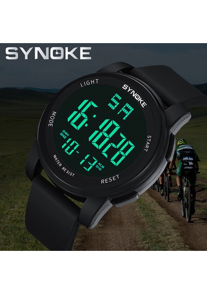 Siyah Rahat Çok Fonksiyonlu Erkek Saati Askeri Spor Saat LED Elektronik Saat Çift Hareketli Saat Dijital Saat Relogio Hombre (Yurt Dışından)