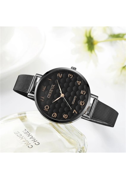 Gümüş Beyaz Zarif Moda Gül Altın Saat Kadın Erkek Lüks Paslanmaz Çelik Bilezik Izle Rahat Iş Cenevre Saat Reloj Mujer Hombre (Yurt Dışından) fırsatları