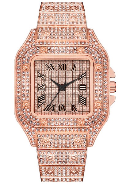Gül Altın 2021 Moda Rahat Quartz Saat Kadınlar Için Üst Marka Lüks Yıldız Çelik Kadın Bilezik Saatler Kadın Elmas Izle Reloj Mujer (Yurt Dışından)