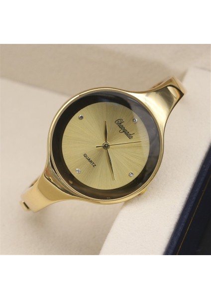 Altın Kırmızı Yeni Marka Chaoyada Bilezik Izle Kadın Orijinal Bayanlar Elbise Rahat Moda Paslanmaz Çelik Yuvarlak Kadran Benzersiz Kuvars Saat (Yurt Dışından) indirimleri