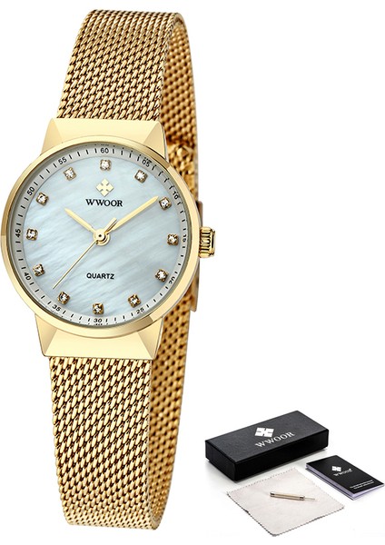 Pembe Wwoor Lüks Altın Saatler Kadınlar Için Zarif Bilezik Izle Üst Marka Paslanmaz Çelik Casual Kuvars Izle Kadın Analog Saat (Yurt Dışından) fiyatları
