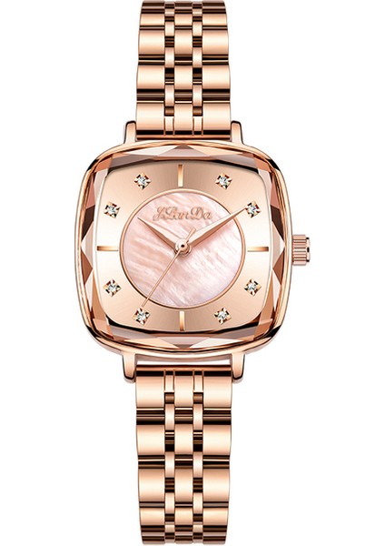 Gül Qıngxıya Gül Altın Izle Kadın Saatler Bayanlar Paslanmaz Çelik Bayan Bilezik Saatler Kadın Saat Relogio Feminino Montre Femme (Yurt Dışından)