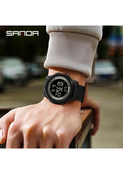 Beyaz Sanda 2023 Yeni Erkek Saatleri 10MM Süper Ince Elektronik LED Dijital Saatler Erkek Saat Kol Saati Relogio Masculino 6107 (Yurt Dışından) modelleri