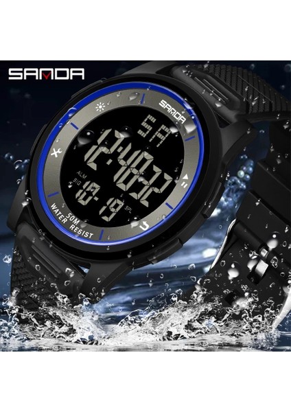 Beyaz Sanda 2023 Yeni Erkek Saatleri 10MM Süper Ince Elektronik LED Dijital Saatler Erkek Saat Kol Saati Relogio Masculino 6107 (Yurt Dışından) indirimleri