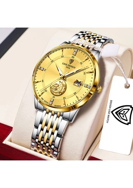 Gümüş Mavi Lıge Erkek Saatler Iş 24 Saat Tarih Su Geçirmez Saatler Erkekler Için Moda Paslanmaz Çelik Kuvars Altın Izle Relogio Masculino (Yurt Dışından) fiyatları