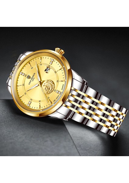 Gümüş Mavi Lıge Erkek Saatler Iş 24 Saat Tarih Su Geçirmez Saatler Erkekler Için Moda Paslanmaz Çelik Kuvars Altın Izle Relogio Masculino (Yurt Dışından) modelleri