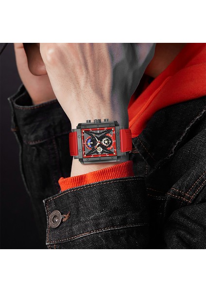 Mavi Lıge 2022 Erkekler Izle Top Marka Lüks Su Geçirmez Kuvars Kare Bilek Saatler Erkekler Için Tarih Spor Silikon Saat Erkek Montre Homme (Yurt Dışından)