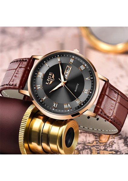 Tüm Siyah Erkekler Saatler Lıge Üst Marka Lüks Ultra Ince Saatler Su Geçirmez Tarih Saat Erkek Kuvars Izle Adam Bilek Saatler Relogio Masculino (Yurt Dışından) modelleri