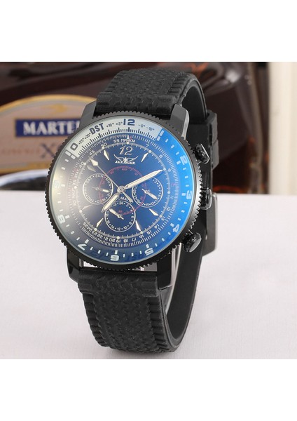 Beyaz Jaragar Erkek ve Kadın Saatleri Dairesel Desen Mekanik Saat Dişli Dairesel Tarih Kol Saati Mekanik Saat (Yurt Dışından)