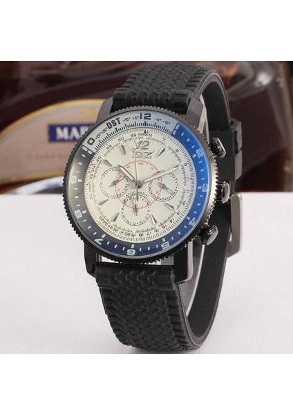 Beyaz Jaragar Erkek ve Kadın Saatleri Dairesel Desen Mekanik Saat Dişli Dairesel Tarih Kol Saati Mekanik Saat (Yurt Dışından) fırsatları