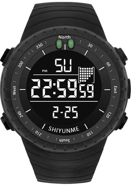Siyah Erkek Izle Askeri Suya Dayanıklı Shıyunme Spor Izle Ordu LED Dijital Bilek Kronometre Erkek Için (Yurt Dışından)