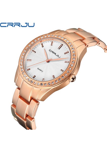Gül Altın Yeni 2017 Crrju Moda Rahat Saat Bilezik Izle Kadın Taklidi Saatler Kadın Zarif Kuvars Kol Saati Relojes Mujer (Yurt Dışından)