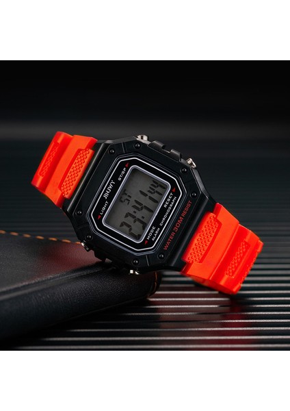 Turuncu Lüks Marka Erkek Bilek Saatleri Elektronik LED Dijital Saat Erkekler Kadınlar Için Kare Silikon Spor Ordu Izle Spor Saat Reloj (Yurt Dışından)