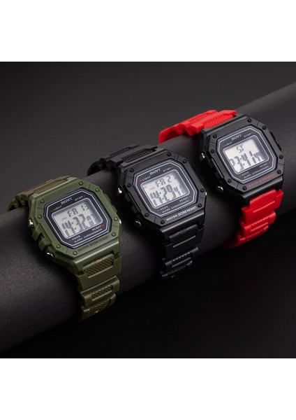 Turuncu Lüks Marka Erkek Bilek Saatleri Elektronik LED Dijital Saat Erkekler Kadınlar Için Kare Silikon Spor Ordu Izle Spor Saat Reloj (Yurt Dışından)