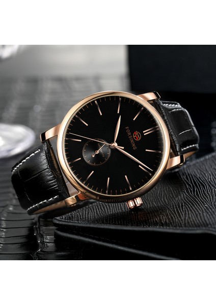 Gümüş Siyah Forsınıng Mekanik Saat Avrupa ve Amerika Sözleşmeli Rüzgar Üç Iğne Tırnak Ölçeği Mekanik Saat Kemer Izle Alaşım Izle (Yurt Dışından) fiyatları