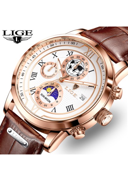Gümüş Balck Lıge Izle Erkekler Için Iş Rahat Erkek Saatler Üst Marka Lüks Kol Saati Adam Kuvars Chronograph Su Geçirmez Saatler Saat Yeni (Yurt Dışından)