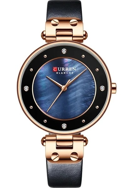 Stil 2 Moda Lüks Izle Kadın Deri Bayan Elbise Kuvars Kadın Saat Su Geçirmez Izle Bilezik Izle Relojes (Yurt Dışından)
