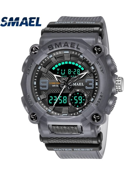Mavi Askeri Izle Ordu Spor 50 M Su Geçirmez Büyük Kadran Saat LED Işık Hafta Ekran Kuvars Kol Saati Dijital 8052 Spor Saatler Erkekler (Yurt Dışından) fiyatları