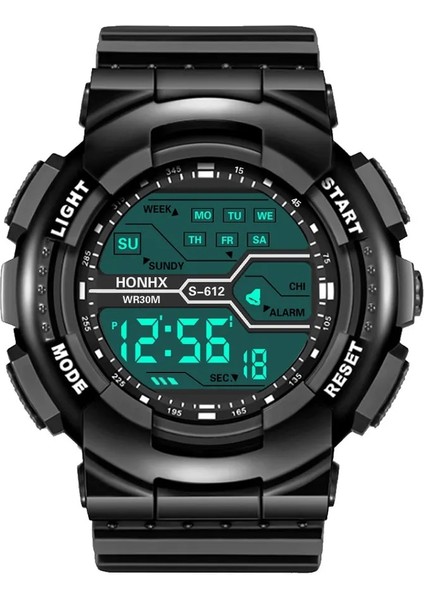 B-Blackdarkblue Yıkaze Çok Fonksiyonlu Erkek Spor Saat LED Dijital Saat Büyük Kadran Su Geçirmez Aydınlık Erkek Spor Saat Elektronik Saatler (Yurt Dışından)