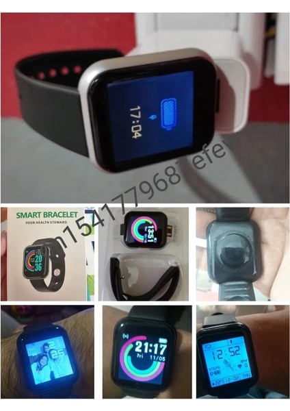 Y68 Pembe Erkek Silikon Dijital Saat Erkekler Spor Sağlıklı Izleme Bpm Kadın Saatler Elektronik LED Erkek Bilek Izle Saat Hafta Saat (Yurt Dışından)