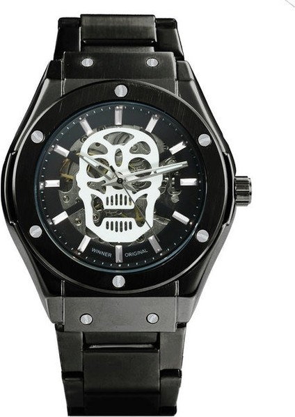 494 Metal Siyah-Beyaz Kazanan Saatler Erkek 2021 Otomatik Mekanik Izle Erkekler Lüks Üst Marka Kol Saati Glow Erkek Saat Montre Homme Luxe (Yurt Dışından)