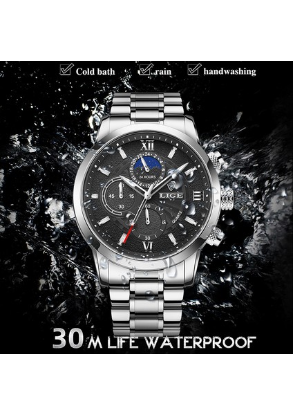 Gül Altın Beyaz Montre Homme Lıge Chronograph Marka Izle Adam Spor Su Geçirmez Erkekler Için Saatler Lüks Kuvars Kol Saati Saat Erkek Hediye Fikirleri (Yurt Dışından) fırsatları