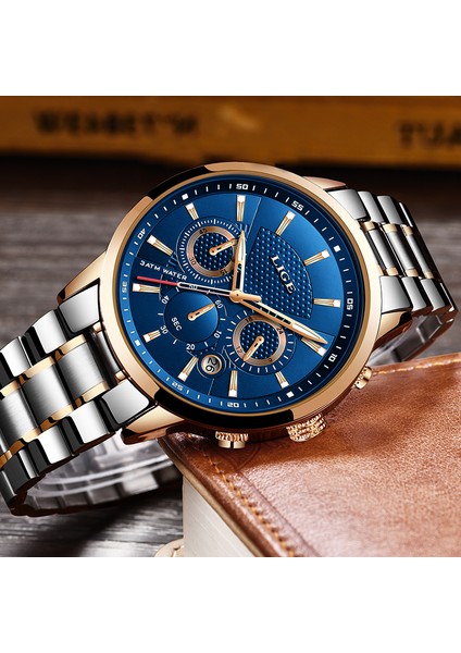 Tamamen Siyah S Yeni Saatler Chronograph Orijinal Marka Erkekler Için Saat Lüks Spor Su Geçirmez Kuvars Saat Paslanmaz Çelik Otomatik Tarih Reloj Hombre (Yurt Dışından) fiyatları