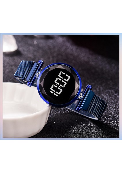 Pembe 2021 Yeni Moda Kadın Manyetik Kuvars Kol Saati Gül Altın LED Dijital Bilezik Izle Quartz Saat Hediye Reloj Mujer Montre (Yurt Dışından) indirimleri
