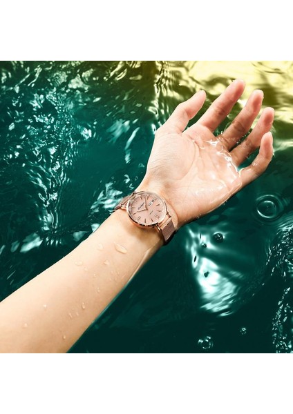 Bir Gül Altın Kadın Bilezik Saatler Küçük Kadran Kadın Kol Saati Moda Lüks Elbise Saat Reloj Mujer Relogio Feminino (Yurt Dışından)