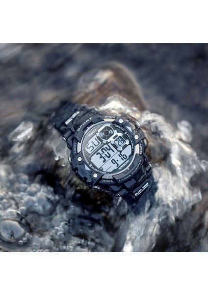 Turuncu Smael Erkekler Dijital Kol Saatleri LED Ekran Su Geçirmez Arka Işık Otomatik Tarih Çalar Saat Erkek 1379B Askeri Dijital Saatler Erkek (Yurt Dışından) modelleri