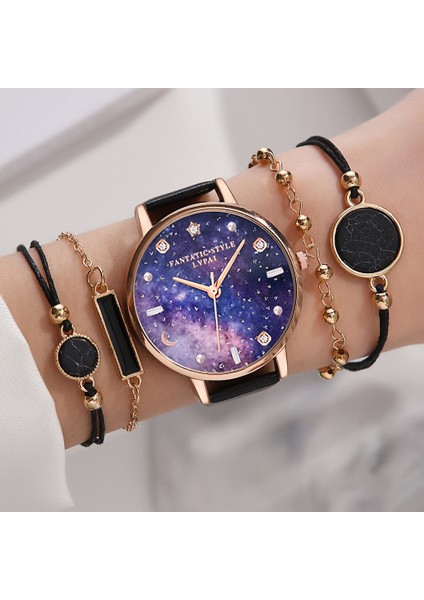 Pembe 5 Adet Set Lvpai Marka 5 Adet Yeni Moda Bilezik Saat Seti Kadınlar Bayanlar Kol Saati Kristal Saatler Bayanlar Relogio Feminino Reloj Mujer (Yurt Dışından)