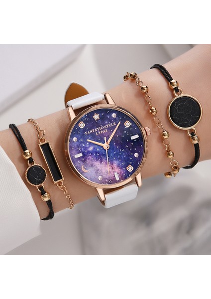 Pembe 5 Adet Set Lvpai Marka 5 Adet Yeni Moda Bilezik Saat Seti Kadınlar Bayanlar Kol Saati Kristal Saatler Bayanlar Relogio Feminino Reloj Mujer (Yurt Dışından)