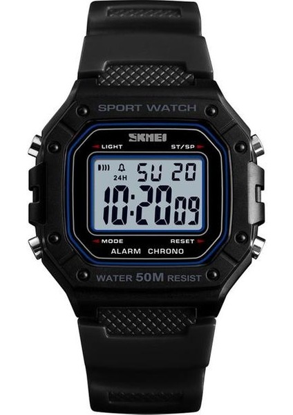 Siyah Beyaz Skmeı Açık Spor Izle Erkekler Dijital Saatler 5bar Su Geçirmez Çalar Saat Moda Askeri Erkekler Dijital Saat Montre Homme 1496 (Yurt Dışından)