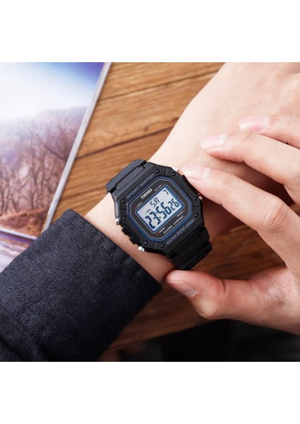 Siyah Beyaz Skmeı Açık Spor Izle Erkekler Dijital Saatler 5bar Su Geçirmez Çalar Saat Moda Askeri Erkekler Dijital Saat Montre Homme 1496 (Yurt Dışından)