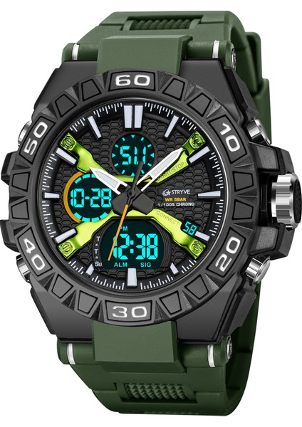 Gök Mavisi Yeni Stryve 8026 Spor Erkek Dijital Saatler Üst Marka Lüks Kuvars Izle Erkekler Su Geçirmez S Şok Saat Relogio Masculino (Yurt Dışından)