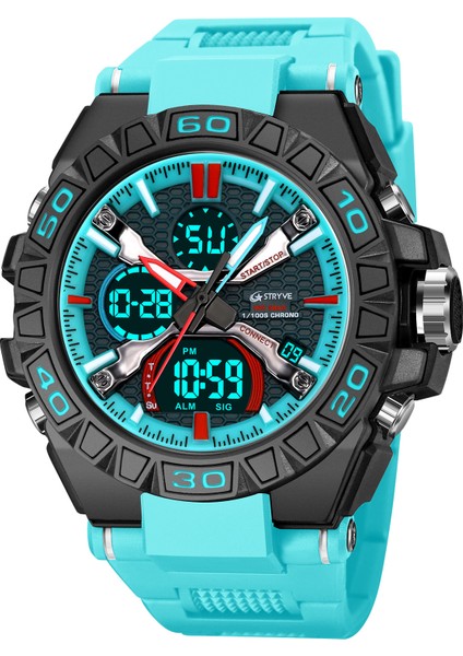 Gök Mavisi Yeni Stryve 8026 Spor Erkek Dijital Saatler Üst Marka Lüks Kuvars Izle Erkekler Su Geçirmez S Şok Saat Relogio Masculino (Yurt Dışından)