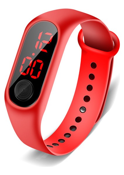 Kırmızı Spor Erkek Kadın Dijital Bilezik Saatler Adam Bayanlar Spor LED Bileklik Izle Erkek Kız Rahat Elektronik Saat Relogio Saati (Yurt Dışından)